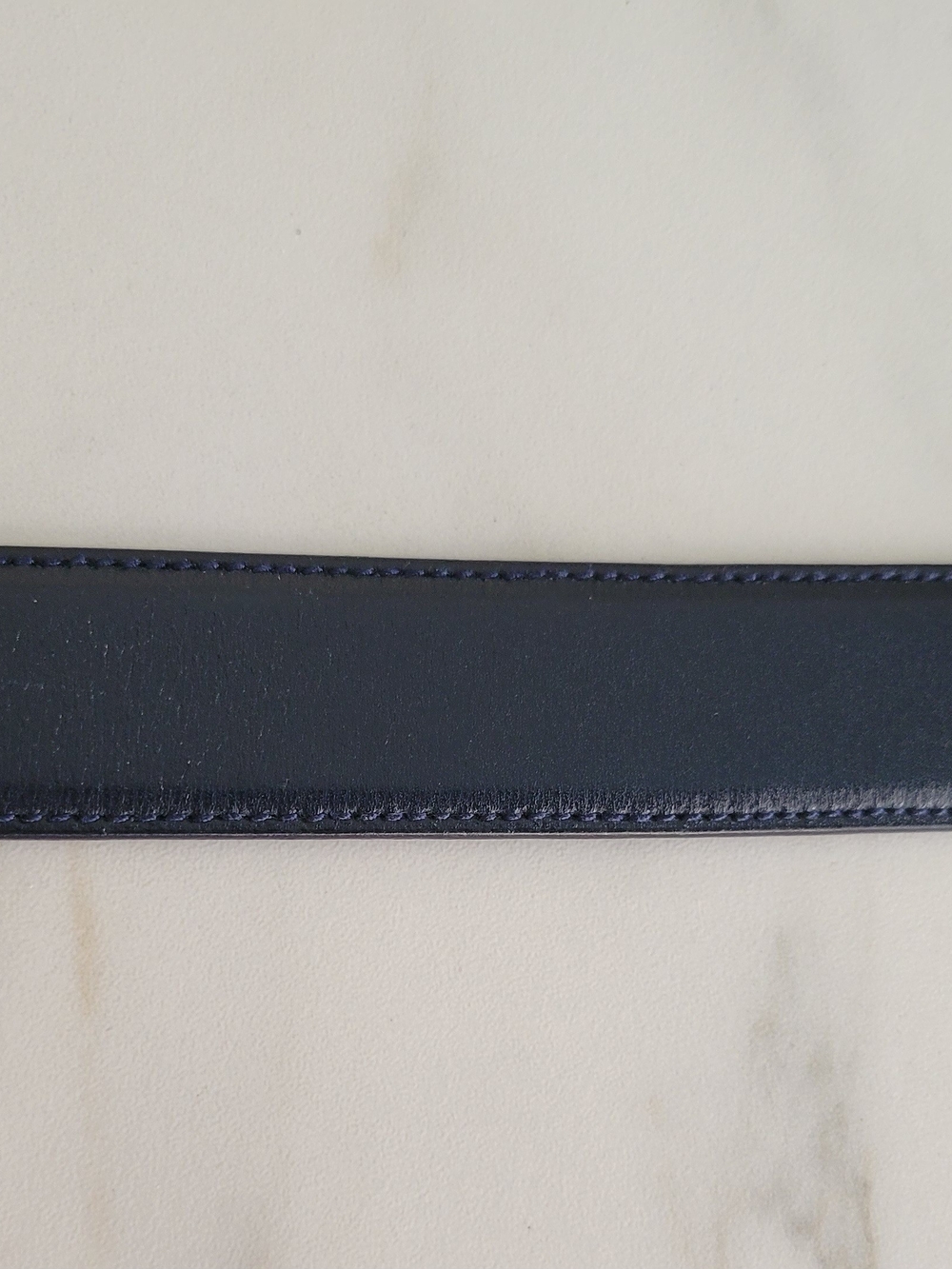 Vintage 80s 90s Paloma Picasso Multi Kiss X Studded Leather Belt Navy M 75 - Picture 4 of 12